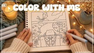 🎨 Relax & Color With Me 💕 Let’s Escape to the Beach 🏖️ | Ohuhu Markers | ASMR