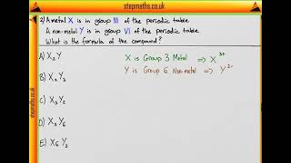 BMAT 2011 Section 2 - Q02 Chem - Formula of Compound - Worked Solution
