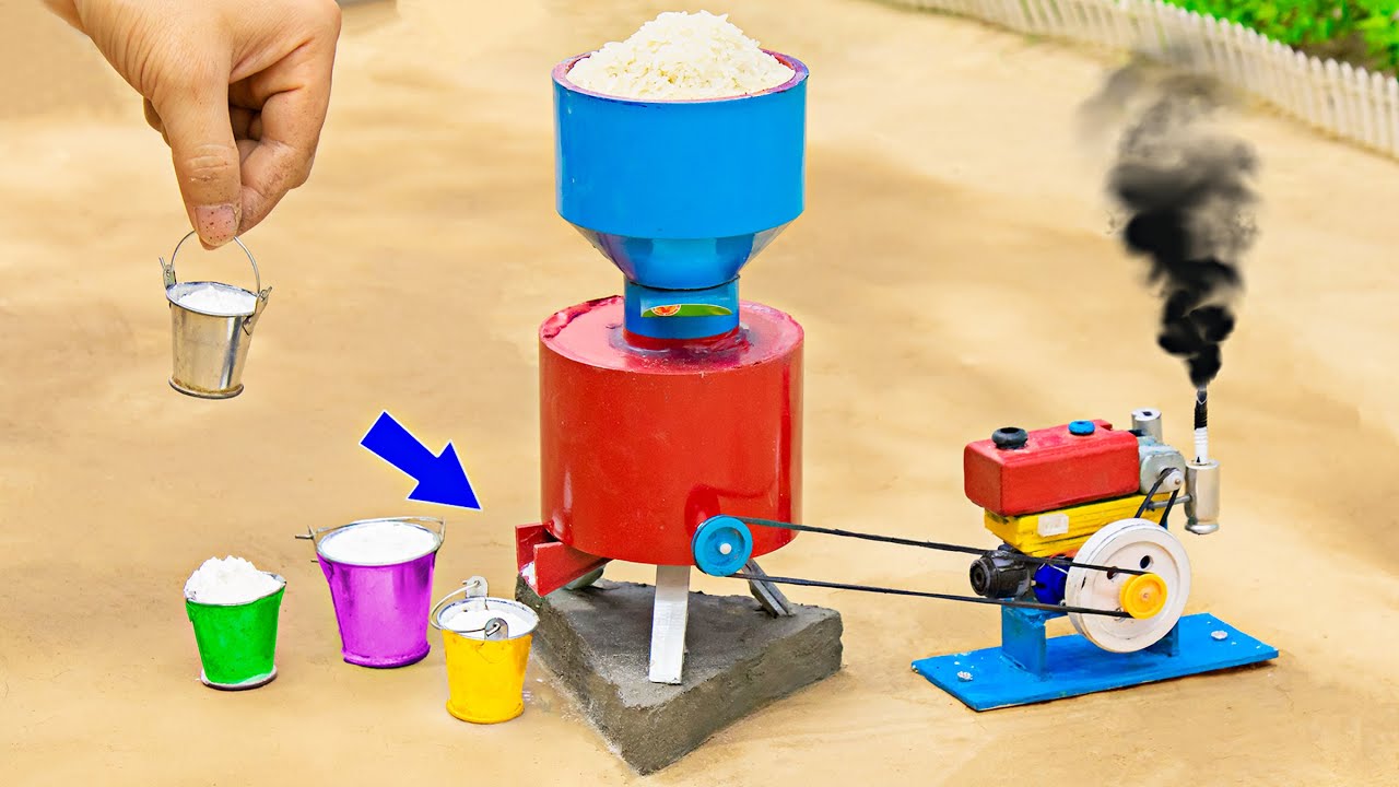 HOW is flour mill made? Diy tractor making Wheat Flour Mill Machine