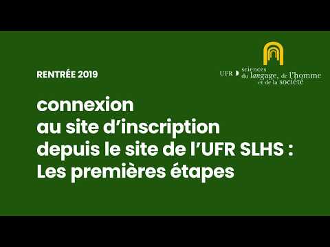 Connexion au site d'inscription depuis le site de l'UFR SLHS