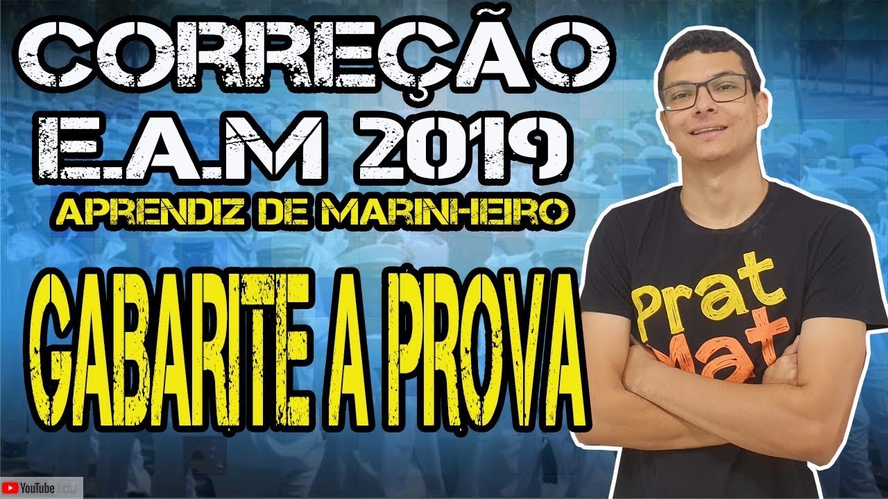 🚨AO VIVO- E.A.M 2019 (APRENDIZ DE MARINHEIRO)-CORREÇÃO DA PROVA !!