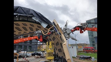 Automated on-site assembly of timber cassettes by IntCDC, University of Stuttgart, Germany