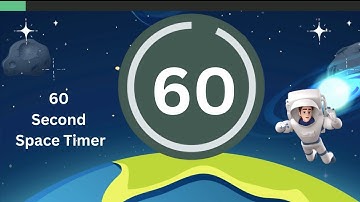 60 Second Classroom Timer with Relaxing Music & Timer | One Minute Space Classroom Timer for Kids