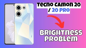 Brightness Problem  Tecno Camon 20/20 Pro || How to set Brightness Auto Increase Decrease
