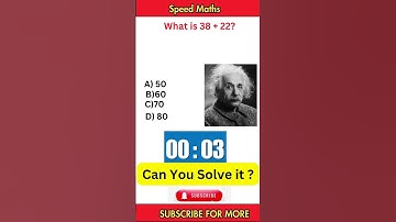 Speed Maths : Take on this Brain-Teasing Reasoning Quiz andTest Your Genius #fun #music #exam #quiz