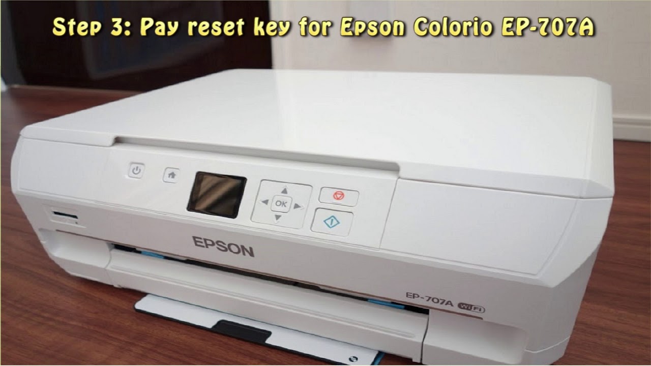 Reset Epson Colorio EP 707A Waste Ink Pad Counter