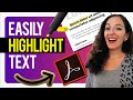 How to Highlight Text in a PDF Document Using Adobe Acrobat Pro DC