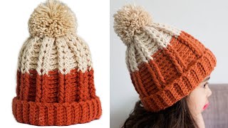 🌈Gorro a Crochet en PUNTO RELIEVE, para Niños, Niñas y Adultos😍 PASO A PASO