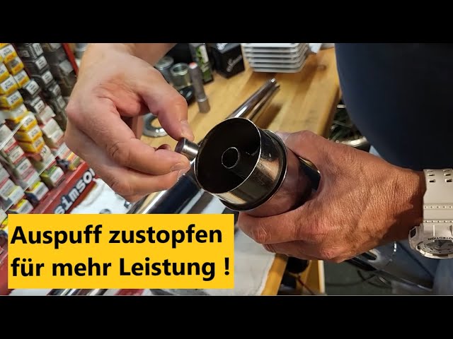 Simson Auspuff zustopfen = 10% mehr Leistung ! GPS Vmax Test ! Unfassbar !  