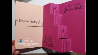 #160 VIDEO For the Books Stairstep fun fold card