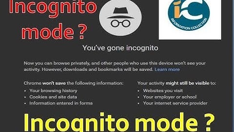 How to use Incognito Mode/Private browsing? No History/Tracking? Explained by Information collection