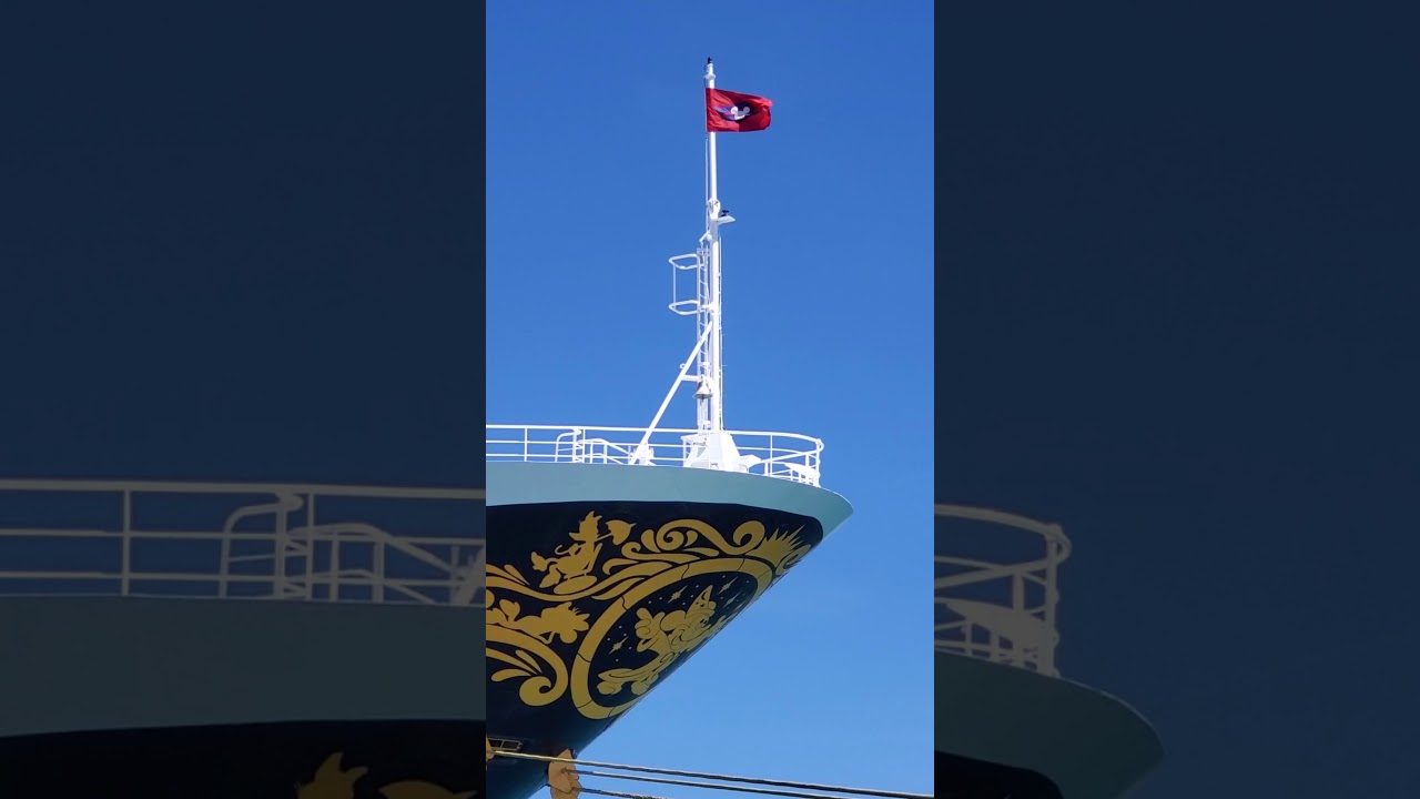 Disney Cruise Line Flag waving in the wind - YouTube