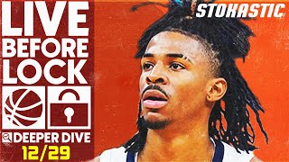 NBA DFS Deeper Dive \& Live Before Lock (Thursday 12\/29\/22) | DraftKings \& FanDuel NBA Lineups