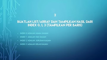 Video Quiz Alpro 2017 Modul 3 Function and List