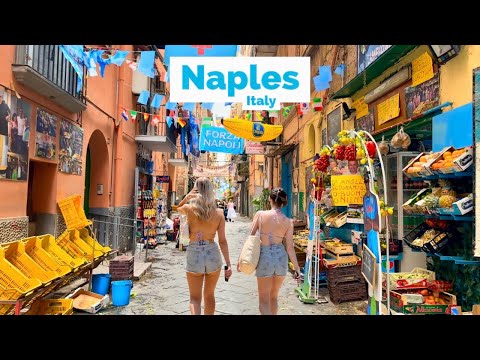 Naples, إيطاليا | جولة في المدينة 4K | 29 يوليو 2023