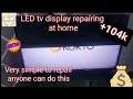 LED tv repair at home || Half display error || solved |