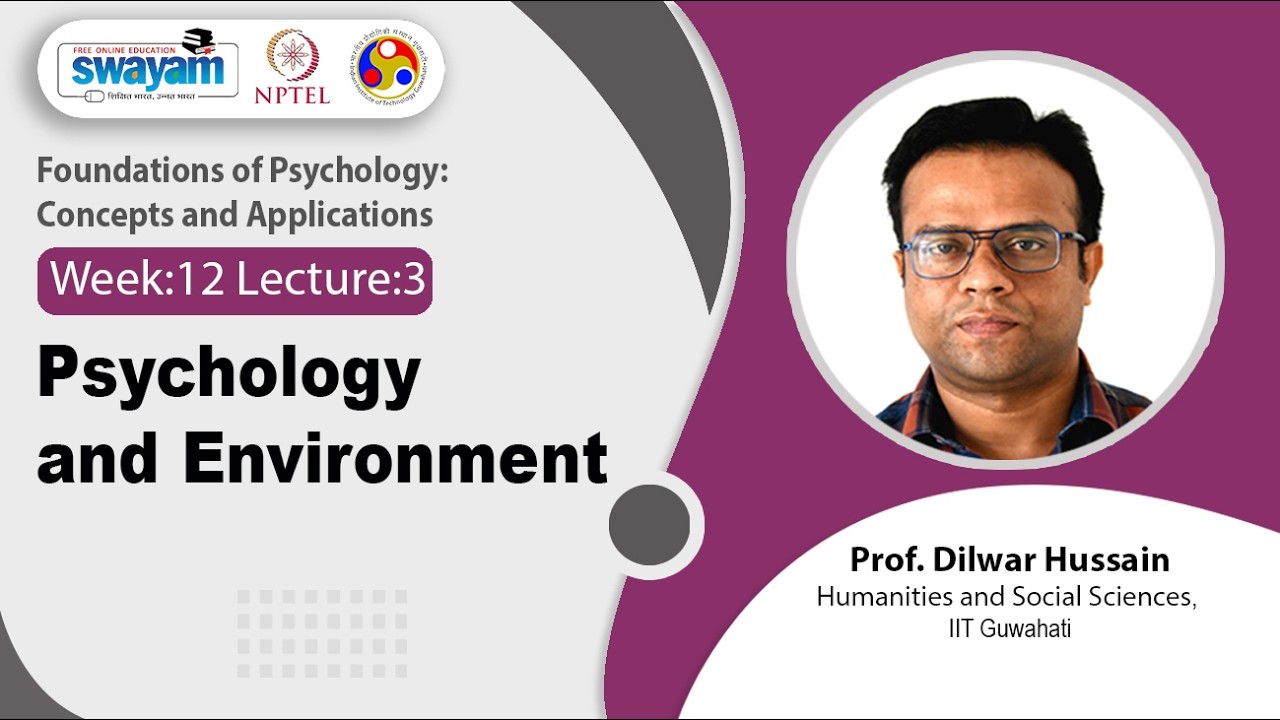 Lec 34: Psychology and Environment