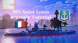🛡️Minecraft MN Saint Louis 1:5 scale Tutorial | French Tier 9 heavy cruiser 