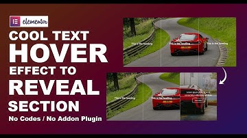 Elementor Text Hover Effect to Reveal Container Section | No Code - No Addon Plugin (Tips & Tricks)