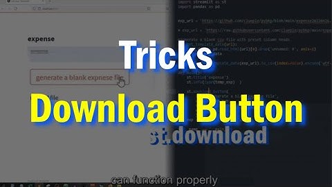 Tricks Streamlit Download Button With Blank Database In CSV