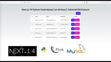 Next.js 14 Python Flask Mysql List All Data | TailwindCSS DaisyUI