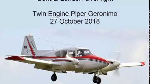 Overflying Central London in a Piper Geronimo