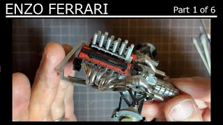 【プラモデル制作】ENZO FERRARI #1 Tamiya 1/24 Engine and Chassis タミヤ エンツォ フェラーリ エンジンとシャーシの制作