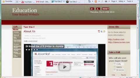 25 Embed Video with the JCE editor in Joomla