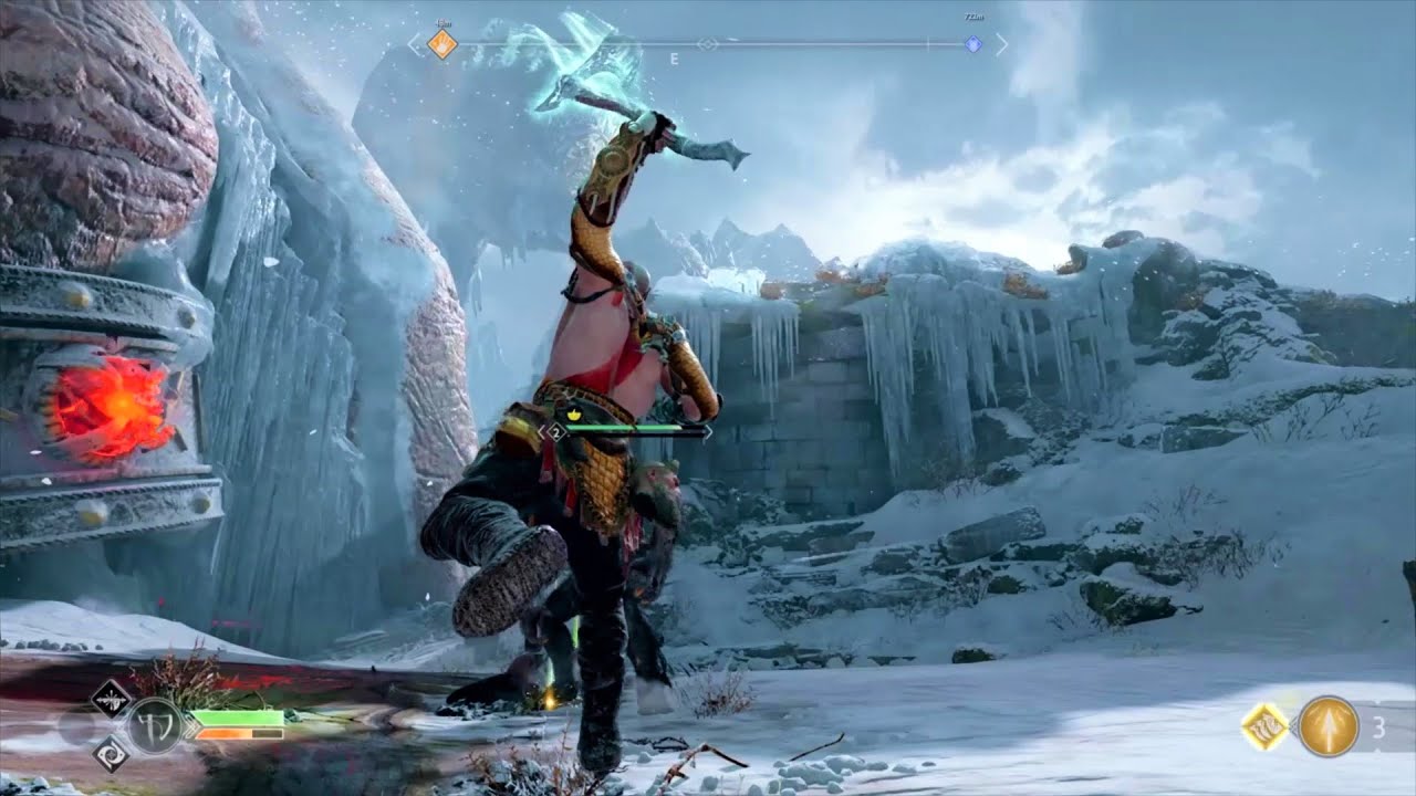 God Of War 4 The Magic Chisel Kratos vs Wolf Fight Scene YouTube