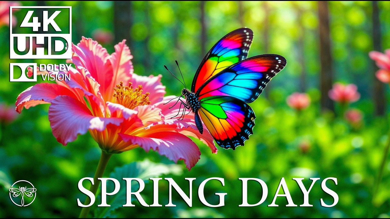 Peaceful Colors of BUTTERFLY🌿🦋 4K Peaceful Nature Scenes & Relaxing Music • 4K Video UHD
