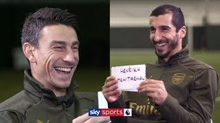 Laurent Koscielny and Henrikh Mkhitaryan play 'Guess the Arsenal Teammate' game!