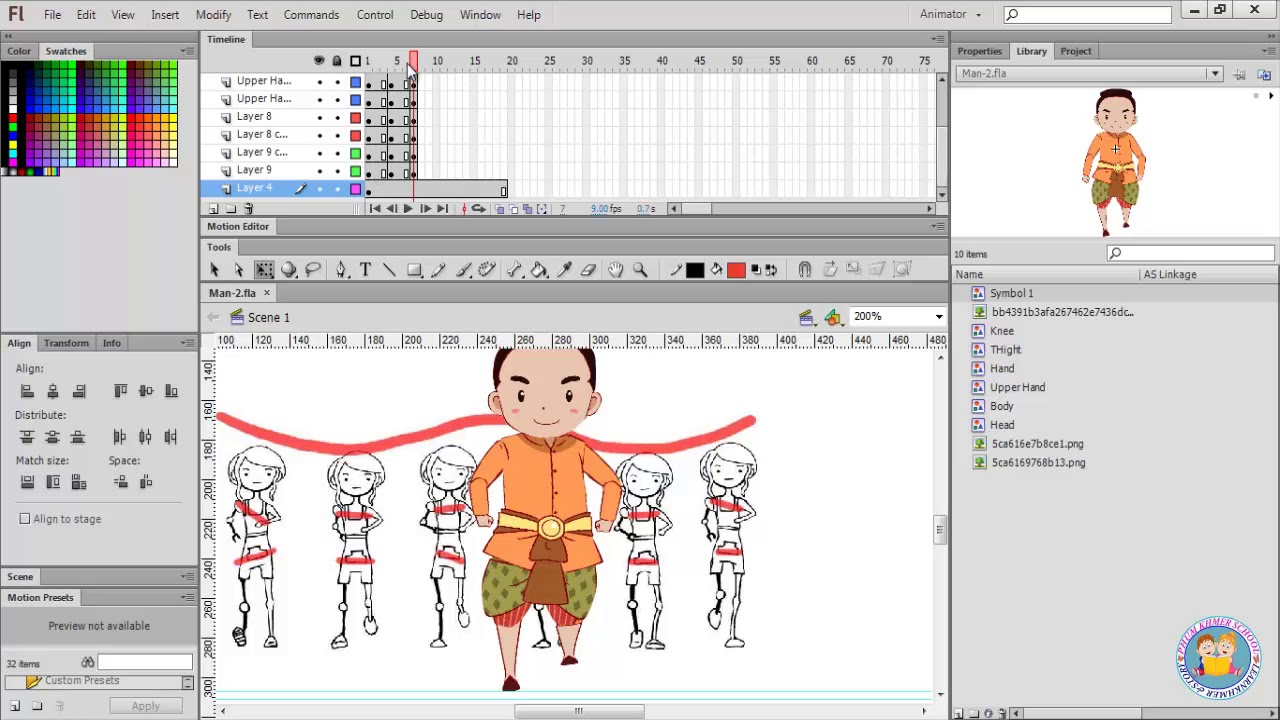 Walking Animation in Front with Flash | Man Walking - YouTube