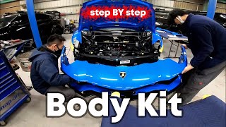 Installing Widebody Kit For Lamborghini Aventador S | Step-By-Step