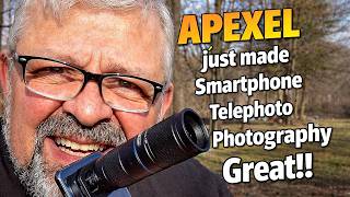 APEXEL 5 -10X Zoom Telephoto Lens Kit for Smartphone Photography and Video Bird Watching Class 622