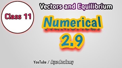 Numerical Problem 2.9 Class 11 Physics | Vectors and Equilibrium
