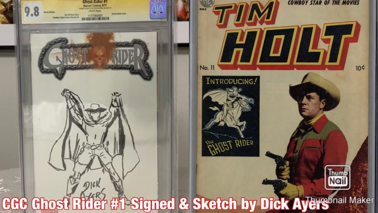 CGC 9.8 Ghost Rider #1 Signed & Sketch by Dick Ayers. 