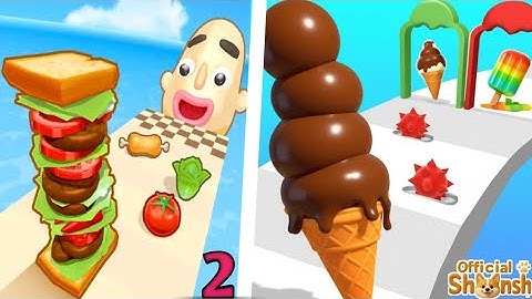 Ice Cream Stack Runner VS Sandwich Runner EP1 - All Levels Satisfying Walkthrough Gameplay part 2