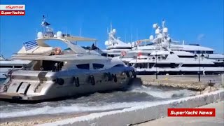 Yacht's Bow Destroyed in Grounding | SY Clips