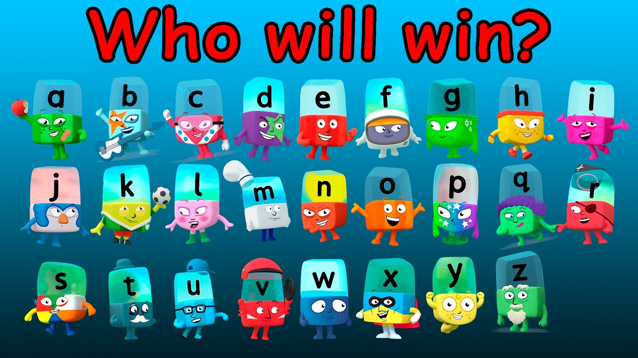 26 AlphaBlocks Marble Race - Who Will Win??