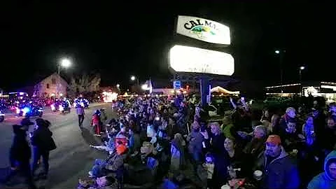 Calistoga parade lighted  tractor  December 2017