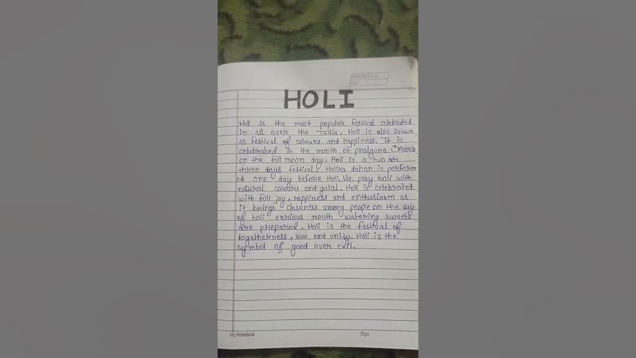 holi festival short paragraph