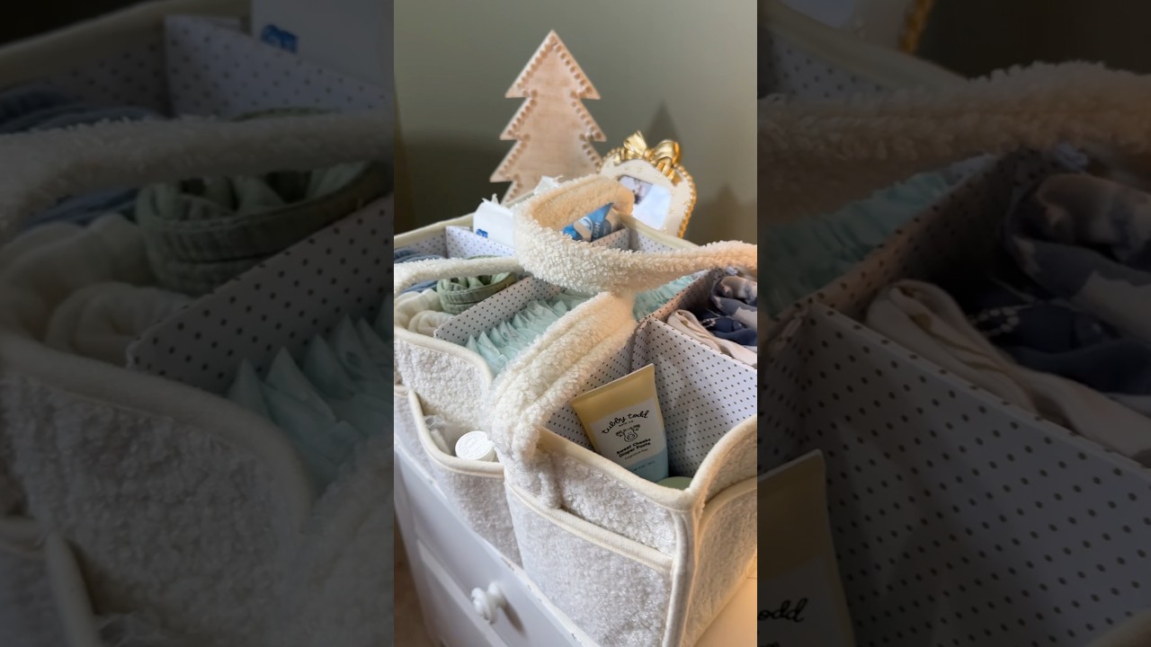 Organize my newborn diaper caddy with me 👶🏼✨