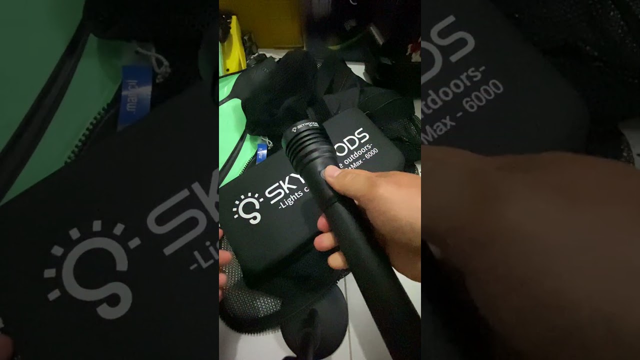 Skywoods Senter Selam D6+ Max-6000, 6000lumens, rechargeable 