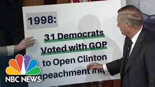 Watch Lindsey Graham Go Back to 1998 To Slam President Donald Trump Impeachment inquiry | NBC News