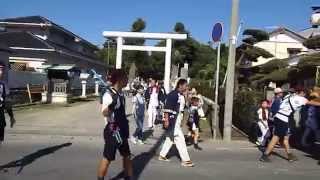 20140913 1029やわたんまち2日目神明神社を出発する神明町の山車
