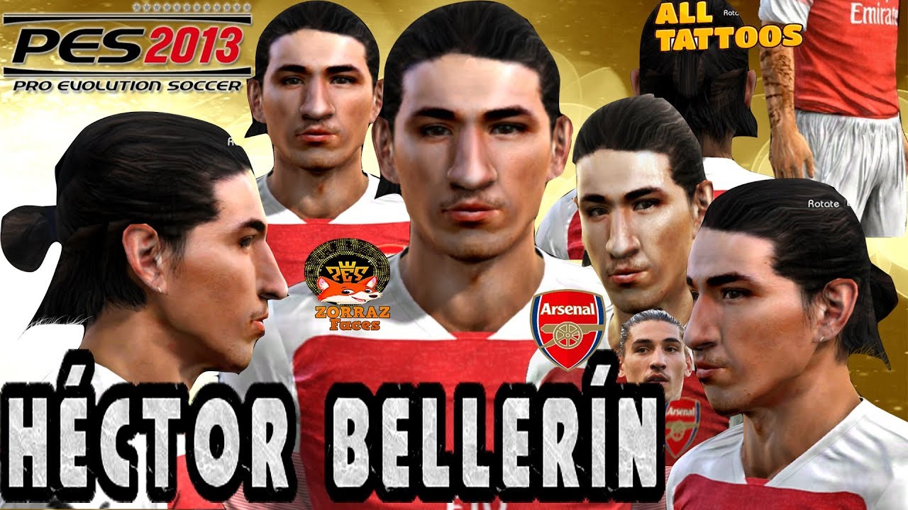 NEW HECTOR BELLERIN 18/19 Face & Tattoos  Pes2013  By ...