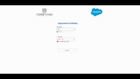 Create Dependant picklists in FORMTITAN using Salesforce data