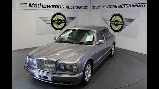 2001 BENTLEY ARNAGE RED LABEL AUTO | Mathewsons Classic Cars | Auction: 29, 30, & 31 July 2026
