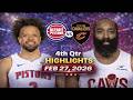 Pistons vs Cavaliers 4th Quarter Highlights | Feb 27, 2026 π