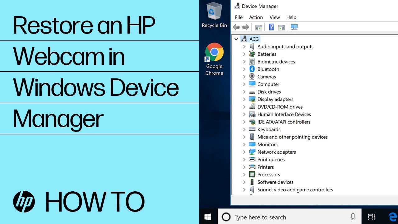 Restore an HP Webcam in Device Manager | HP Computers | HP Support - YouTube